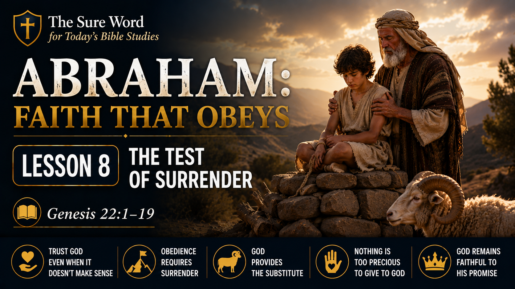 Abraham: Faith That Obeys. Lesson 8: The Test of Surrender